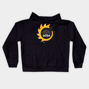 Solar Eclipse Logo, Total Solar Eclipse Sun Art Kids Hoodie